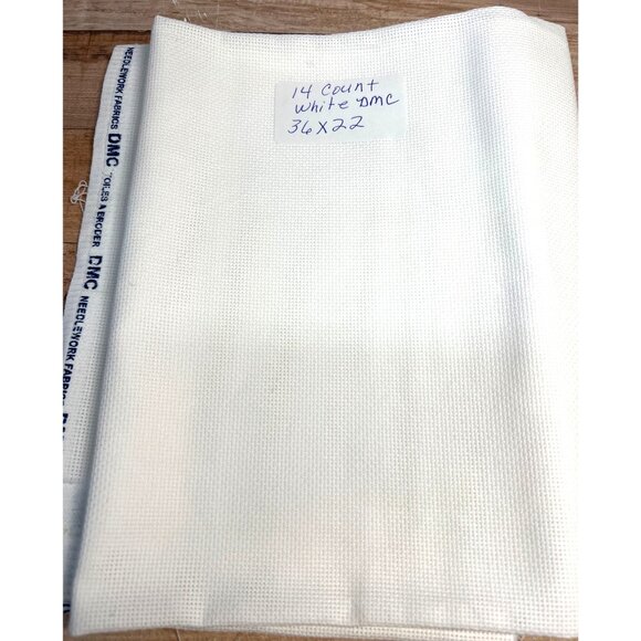 DMC 14 Count White Aida Cloth 36" x 22" For Cross Stitch - Picture 1 of 2